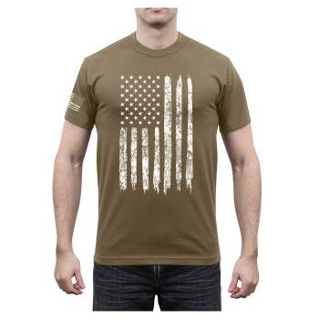Distressed US Flag Athletic Fit T-Shirt