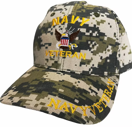 US Navy Veteran digi Camo Cap