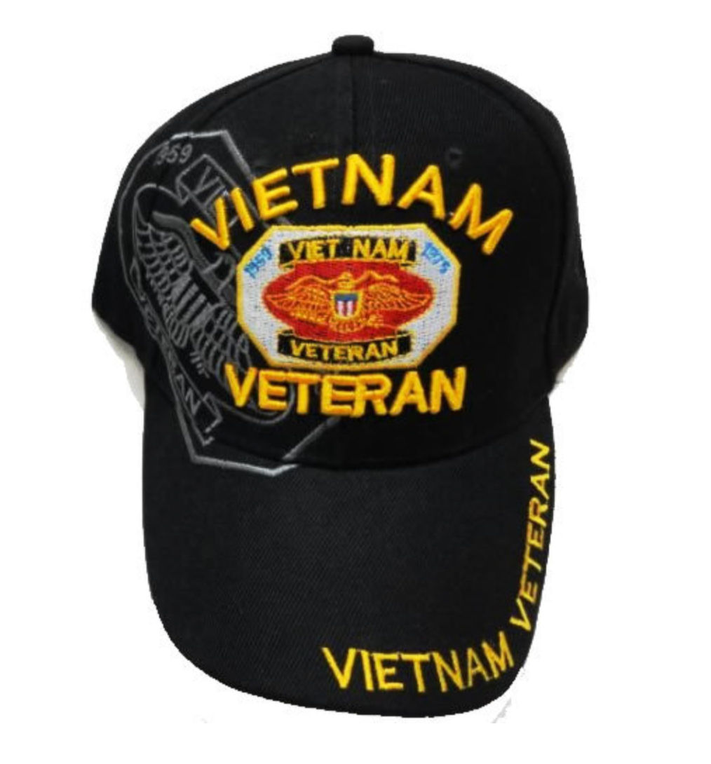 Vietnam Veteran w Logo on Side Vietnam Veteran on Bill Cap