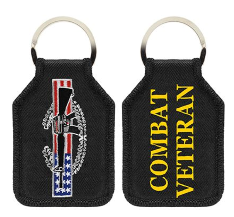 CIB Combat Veteran Cloth Keychain