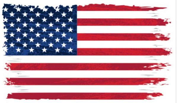 Distressed American Flag Decal