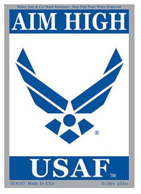 Aim High USAF Decal