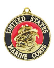 Marine Devil Dog Keychain