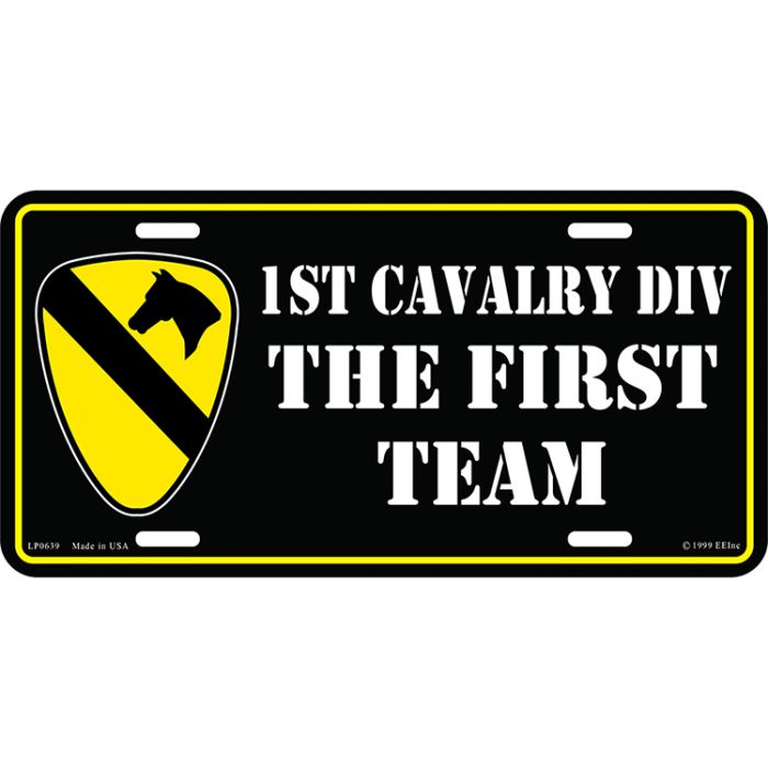 1st Cav Div License Plate