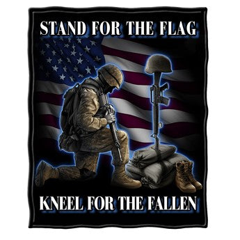 I Stand for the Flag, Kneel for the Fallen Blanket