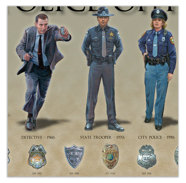 History of the American Police Officer Print