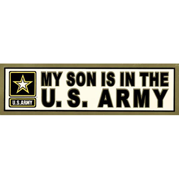 My Son in Army w/Army Star Bumper Sticker