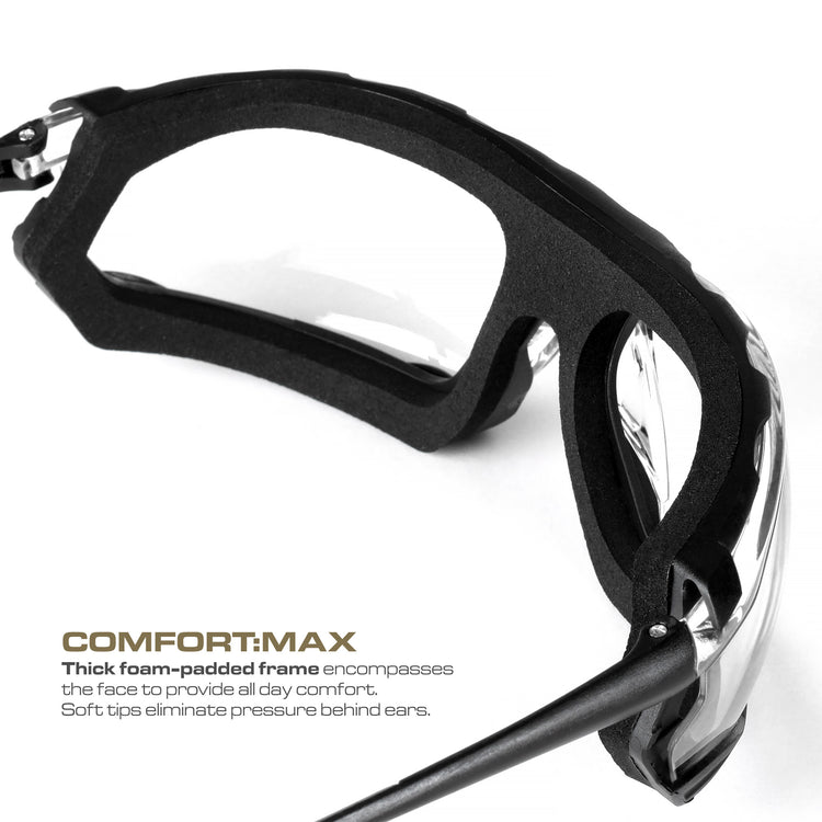 Optic Max Safety Glasses - Removable Frame