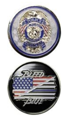 Police Bleed Blue Coin