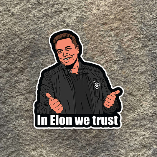 In Elon We Trust Decal