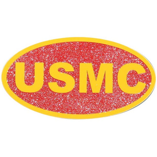 USMC Glitter Oval Decal
