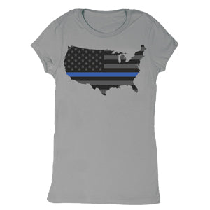 Ladies Thin Blue Line USA Tee