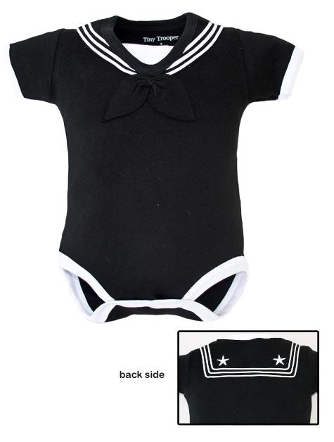 Navy Sailor Bodysuit Black