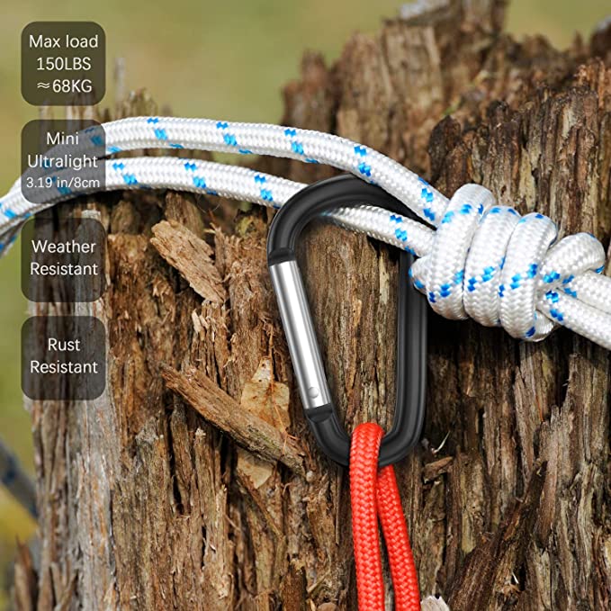 3" Aluminum Carabiner Black