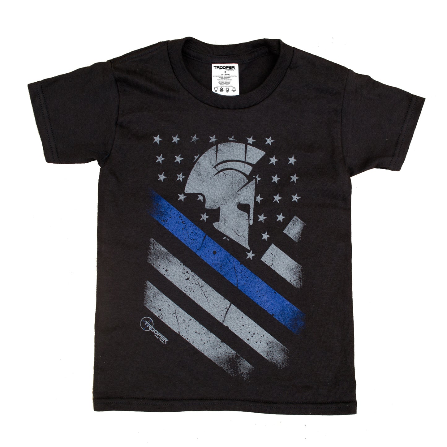 Kids Blue Line Spartan Tshirt