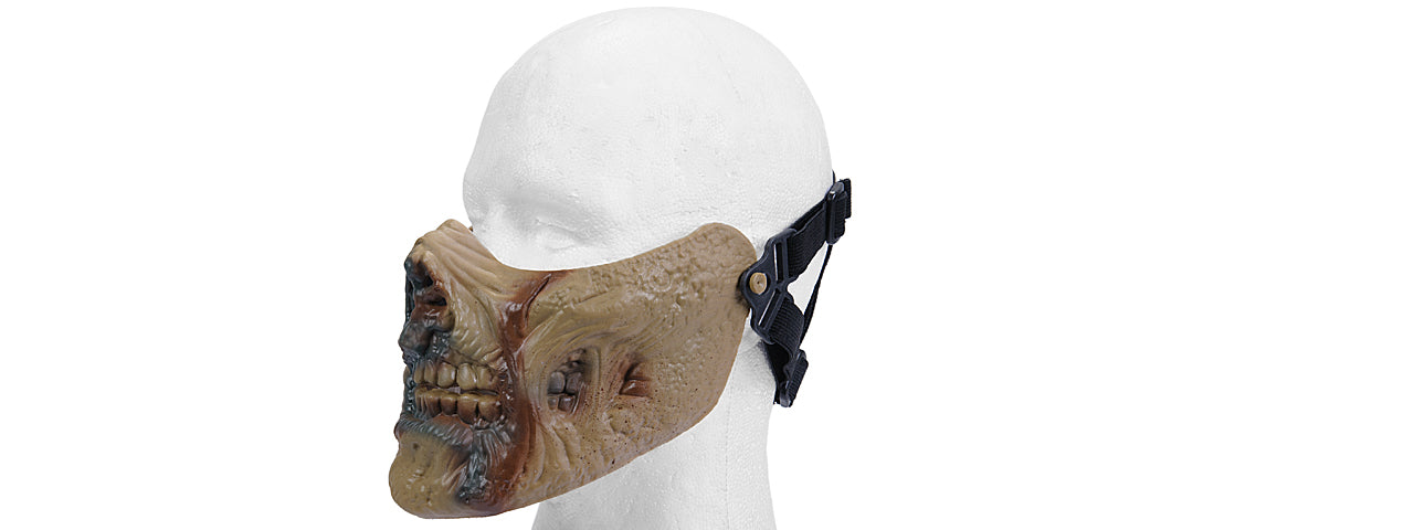 1/2 Face Zombie Skull Mask
