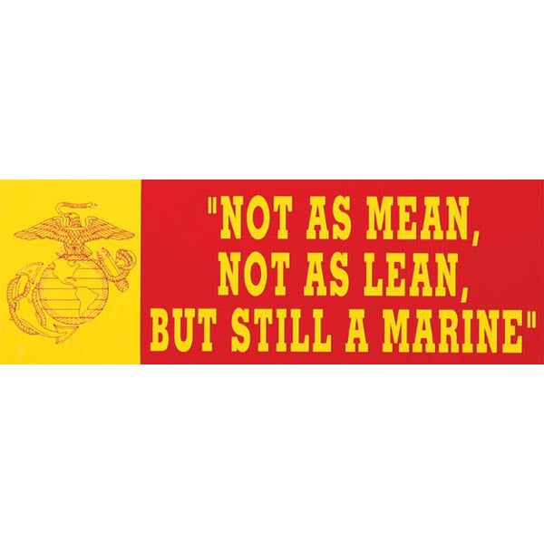 Not as Mean, Not as Lean Bumper Sticker