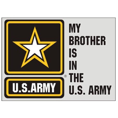 Brother In Army Star Decal
