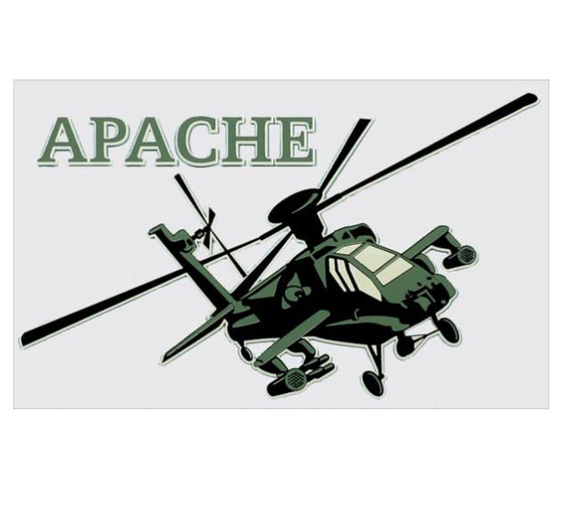 Apache Helicopter Decal