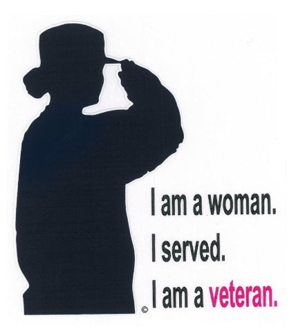 Woman Veteran Silhoutte Decal