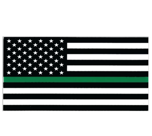 Thin Green Line Flag Decal