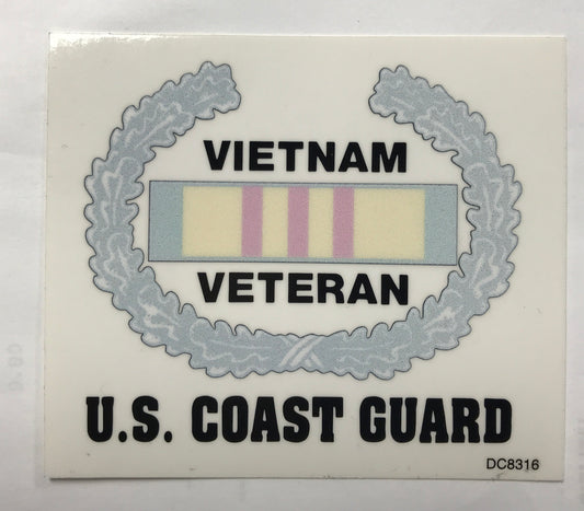 U.S. Coast Guard Vietnam Veteran Window Decal