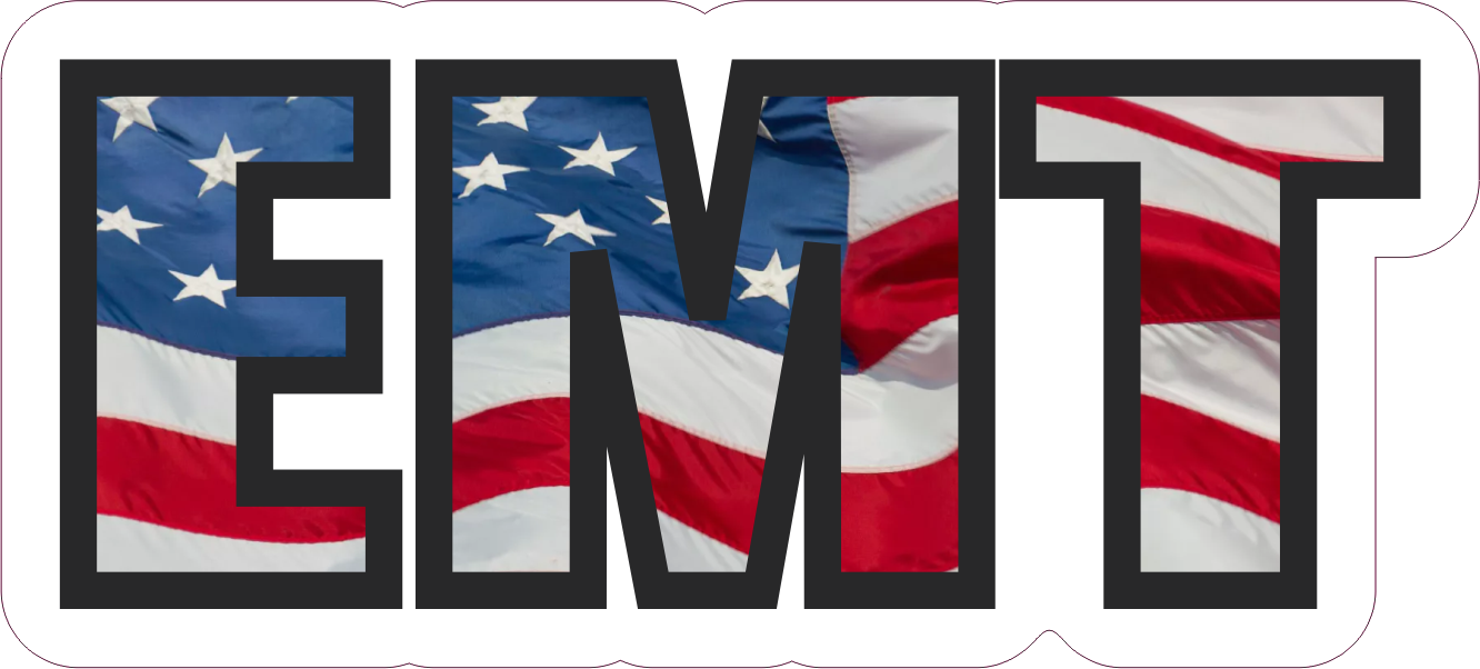 EMT USA Flag Decal