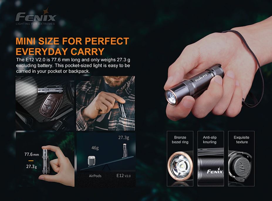 Fenix E12 V2.0 AA LED Flashlight
