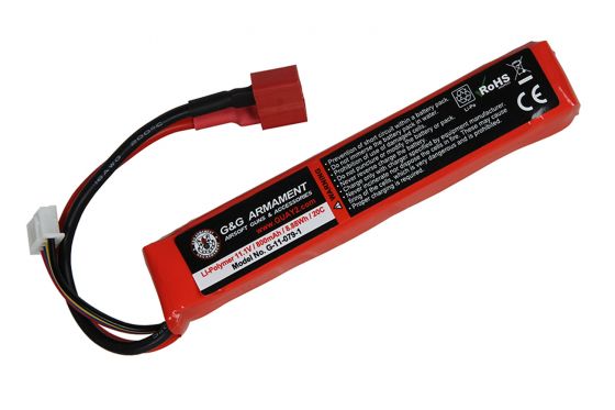 11.1V Li-Po 800mAh 20C (for M4/16 Stock Tube)