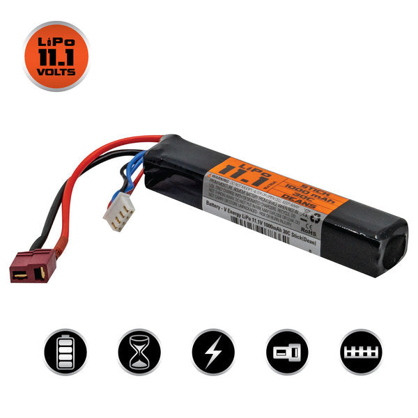 11.1v 1000mAh 30C Stick Battery