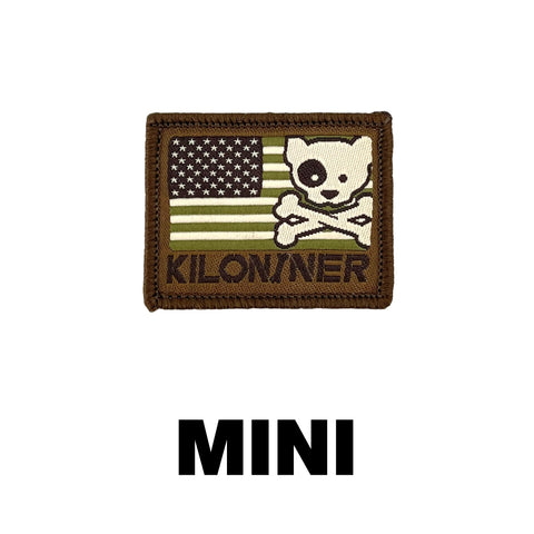 KiloNiner Mini Freedom Crossbones Dog Morale Patch