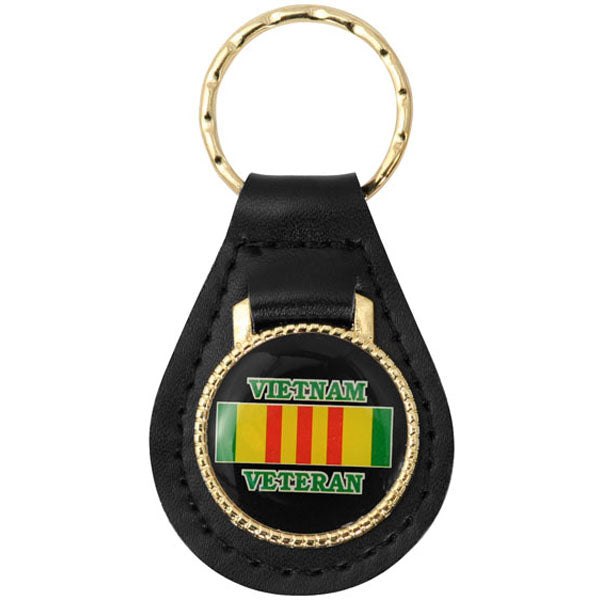 Vietnam Veteran Leather Keychain