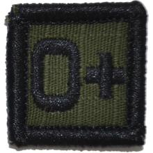 Blood Type Patch 1x1, O+