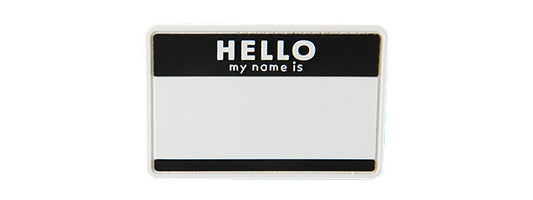 "Hello My Name Is" PVC Patch