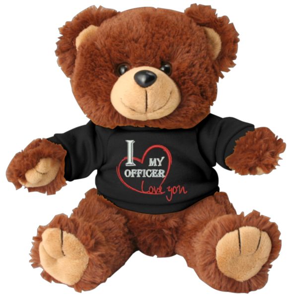 I Heart My Officer Teddy Bear
