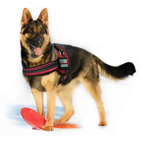 Thin Red Line Reflective Dog Harness