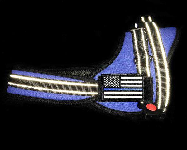 Thin Blue Line Reflective Dog Harness