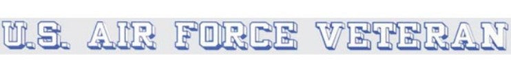 US Air Force Veteran Window Strip
