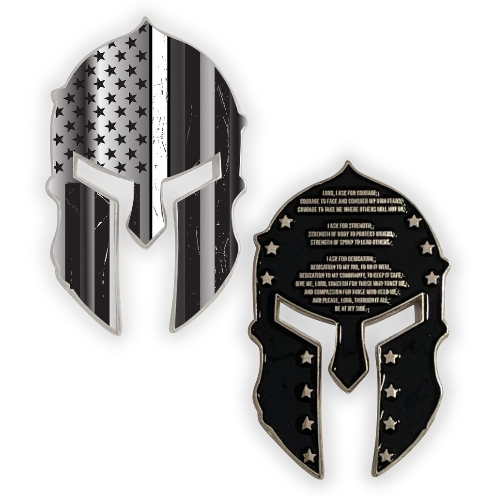 Thin White Line Spartan Challenge Coin