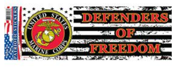 Marine Bumper Sticker Defenders Of Freedom