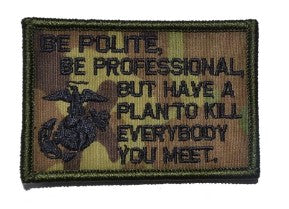 USMC Be Polite Velcro Patch