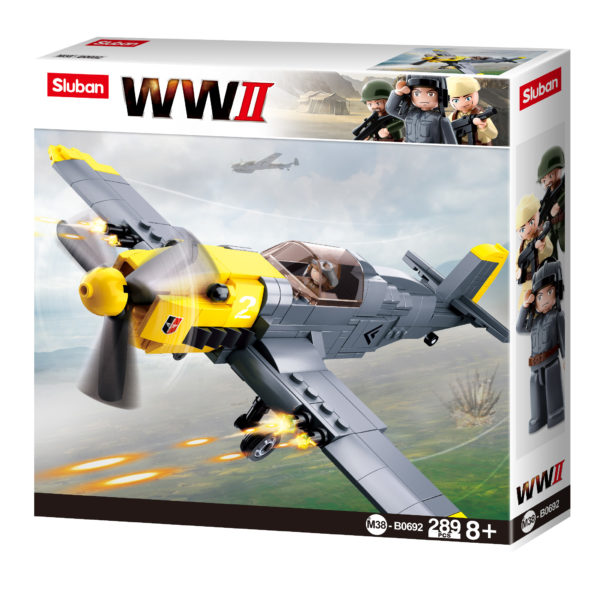WWII Messerschimitt BF-109 Plane Building Brick Kit 289 Pcs