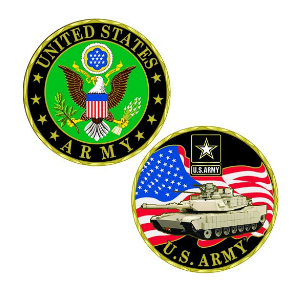 Army Crest Tank Challenge Coin
