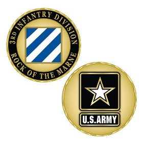 Army Star w 3rd ID Challenge Coin