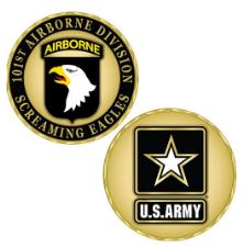 Army Star w 101st Airborne Challenge Coin