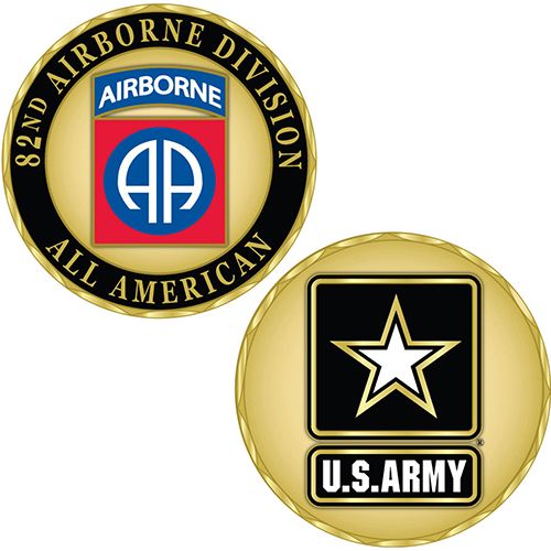 Army Star w 82nd Airborne Challenge Coin