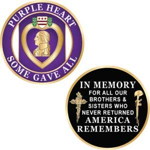 Purple Heart Challenge Coin