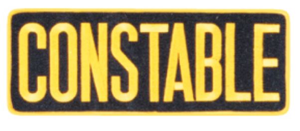 Constable Large Back Patch