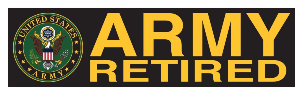 Army Retired Bumper Sticker