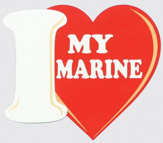 I Heart My Marine Decal